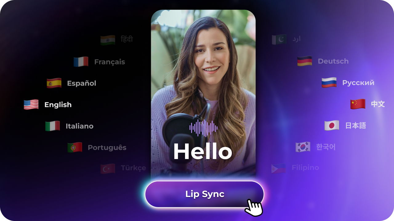 Support any language lip-sync